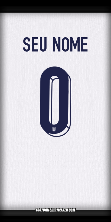 Camisa Inglaterra 2024 -  seu nome - 0