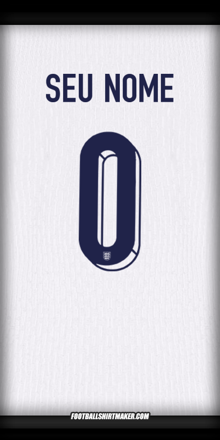 Camisa Inglaterra 2024 -  seu nome - 0