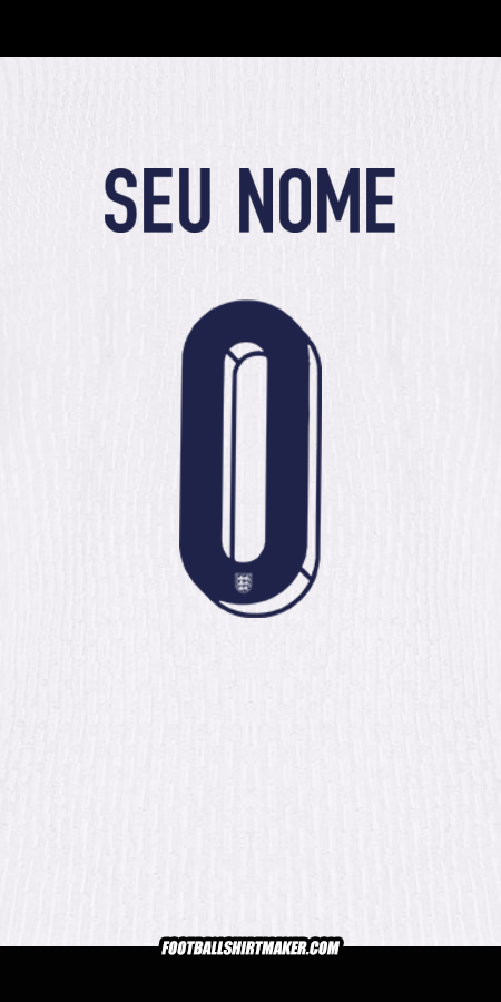 Camisa Inglaterra 2024 -  seu nome - 0