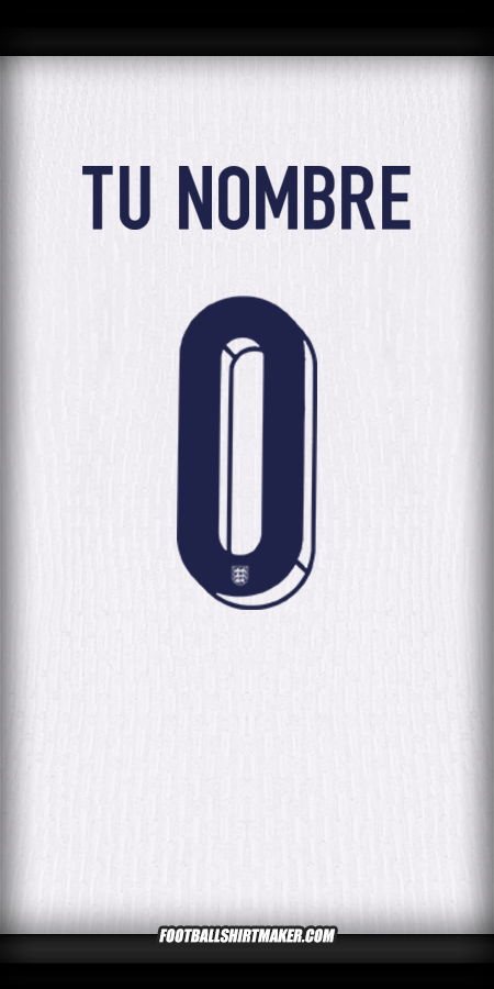 Jersey Inglaterra 2024 -  tu nombre - 0