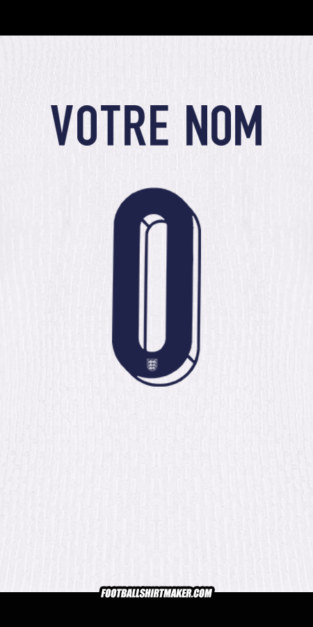 Maillot Angleterre 2024 -  votre nom - 0