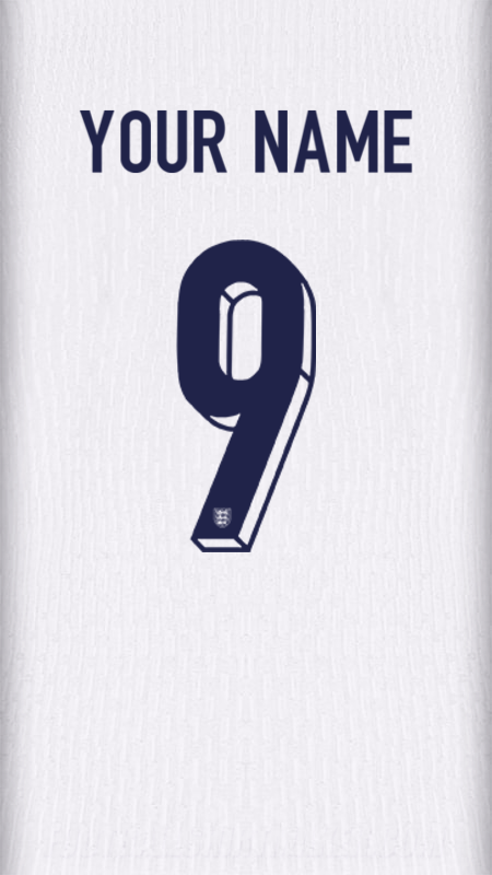 England 2024 shirt number 9 your name