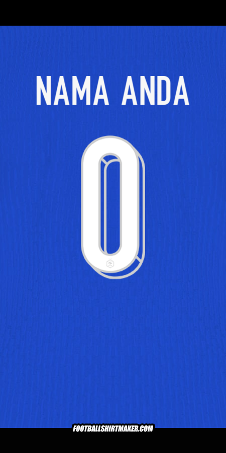 Jersey Prancis 2024 -  nama anda - 0