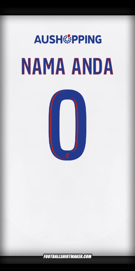 Jersey Olympique Lyon 2024/2025 -  nama anda - 0