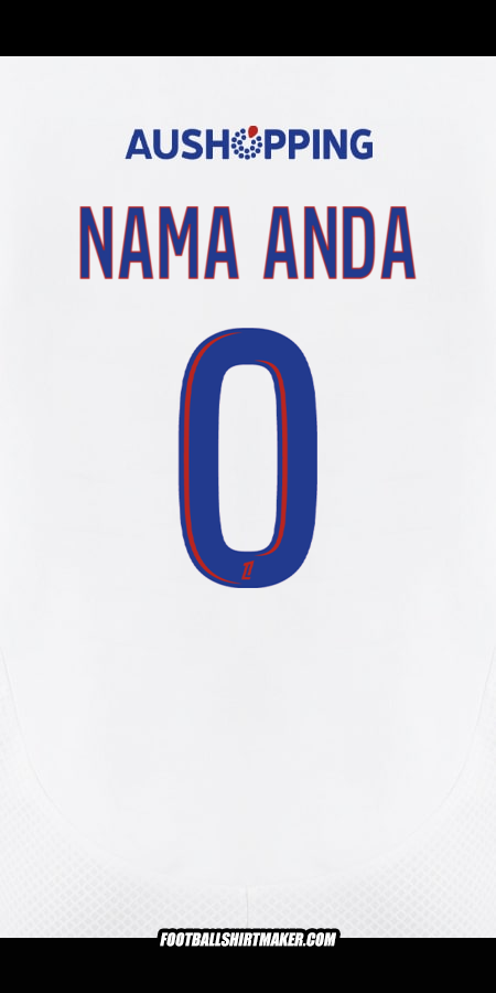Jersey Olympique Lyon 2024/2025 -  nama anda - 0
