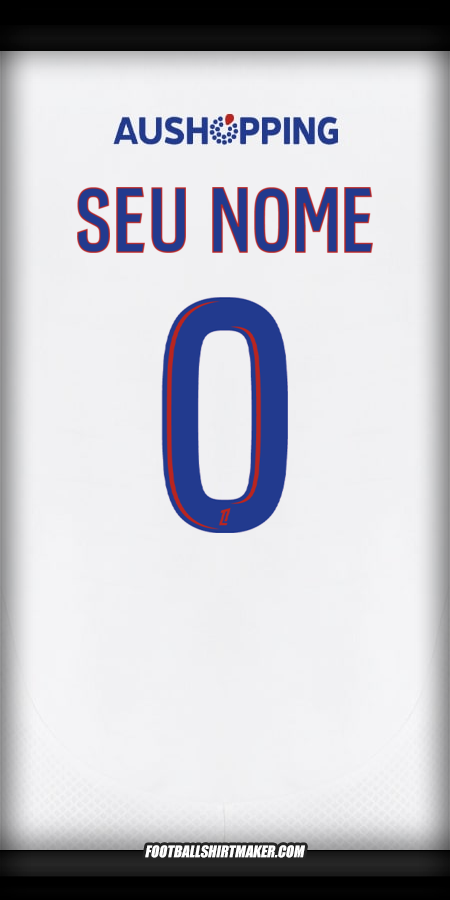 Camisa Olympique Lyon 2024/2025 -  seu nome - 0