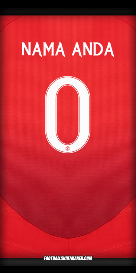 Jersey Manchester United Cup 2024/2025 -  nama anda - 0