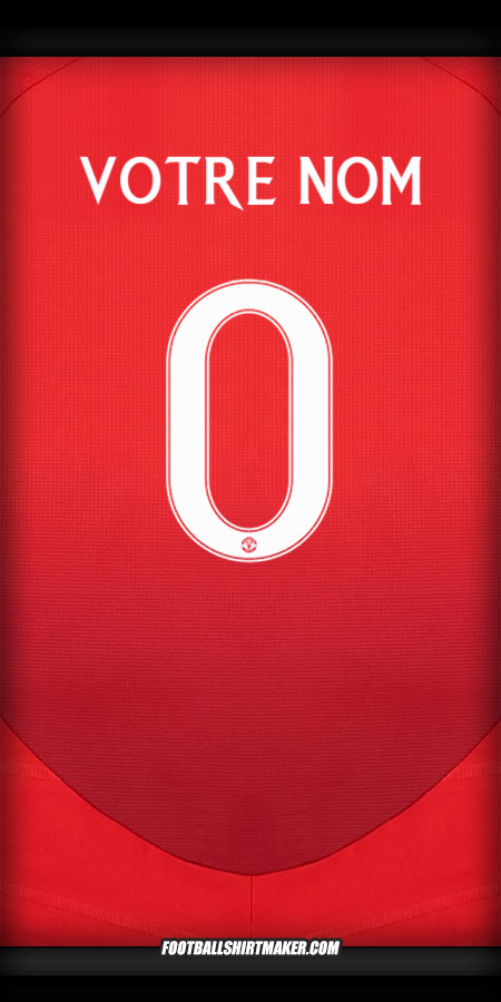 Maillot Manchester United Cup 2024/2025 -  votre nom - 0