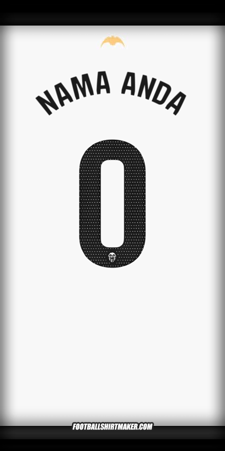 Jersey Valencia CF 2024/2025 -  nama anda - 0