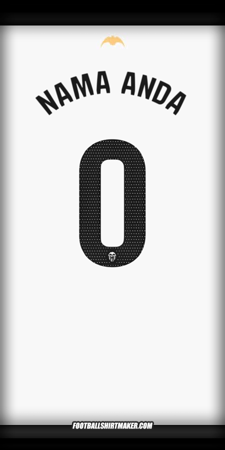 Jersey Valencia CF 2024/2025 -  nama anda - 0