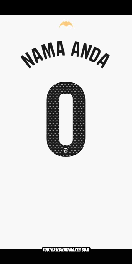Jersey Valencia CF 2024/2025 -  nama anda - 0
