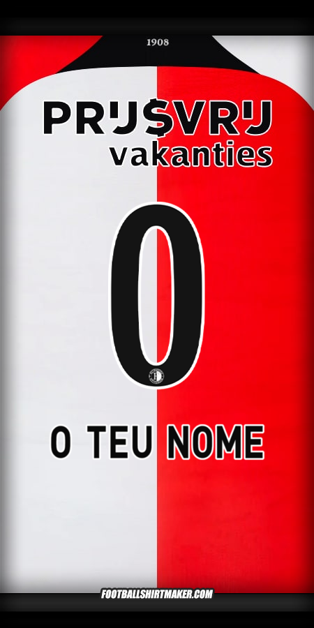Camisola Feyenoord Rotterdam 2024/2025 -  o teu nome - 0