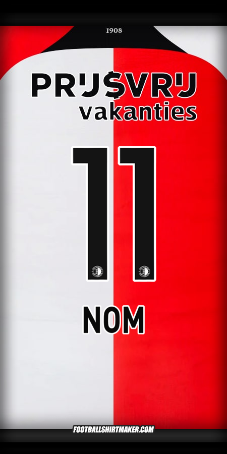 Maillot Feyenoord Rotterdam 2024/2025 -  nom - 11