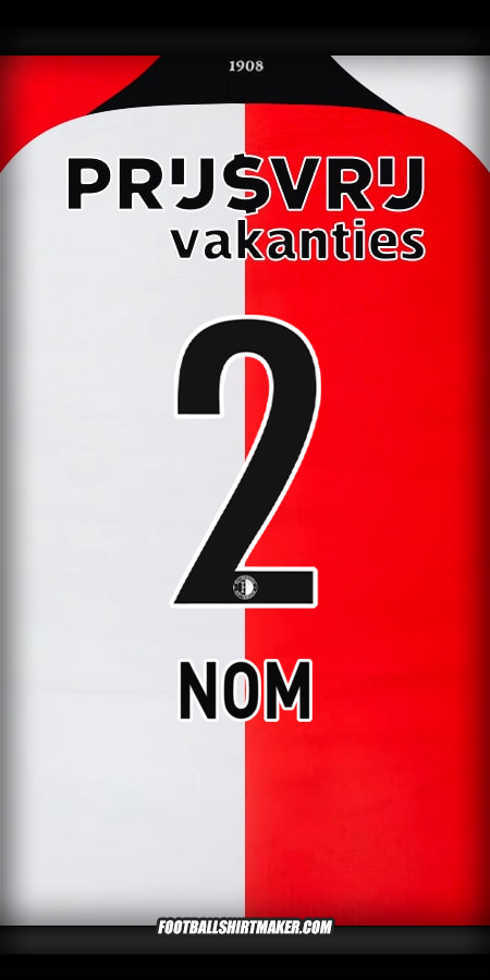 Maillot Feyenoord Rotterdam 2024/2025 -  nom - 2