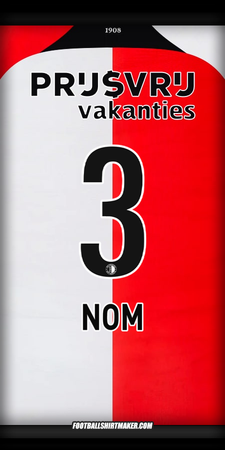 Maillot Feyenoord Rotterdam 2024/2025 -  nom - 3