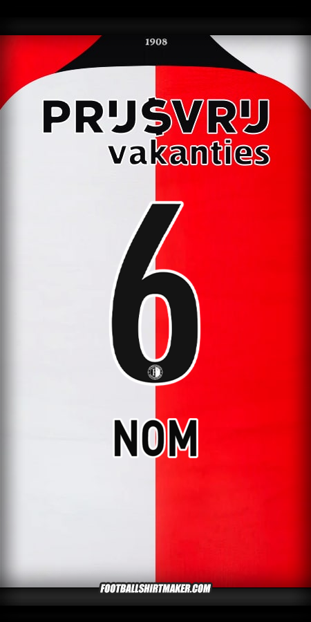 Maillot Feyenoord Rotterdam 2024/2025 -  nom - 6