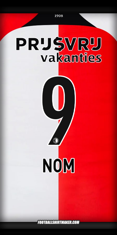 Maillot Feyenoord Rotterdam 2024/2025 -  nom - 9