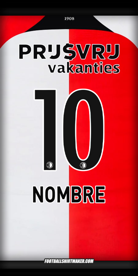 Camiseta Feyenoord Rotterdam 2024/2025 -  nombre - 10