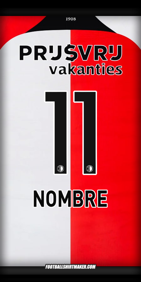 Jersey Feyenoord Rotterdam 2024/2025 -  nombre - 11