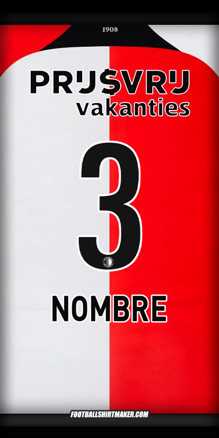 Jersey Feyenoord Rotterdam 2024/2025 -  nombre - 3