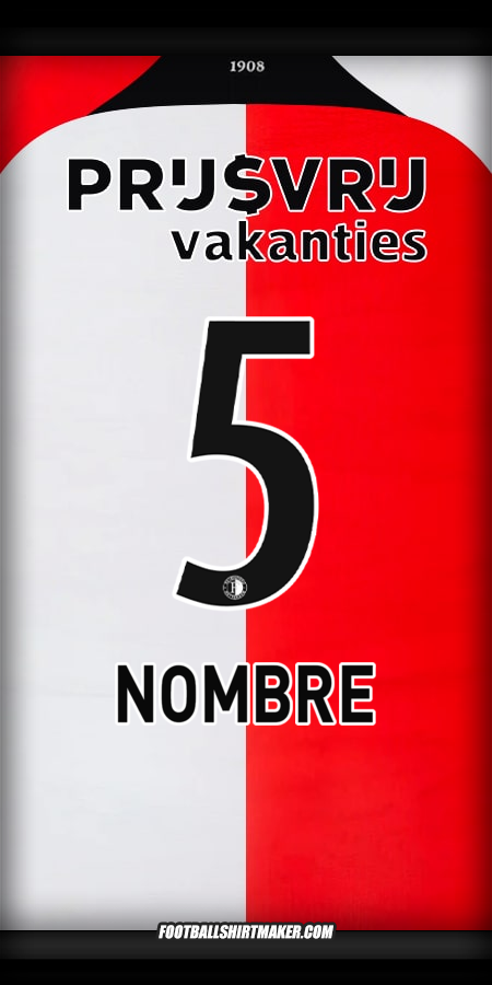 Camiseta Feyenoord Rotterdam 2024/2025 -  nombre - 5