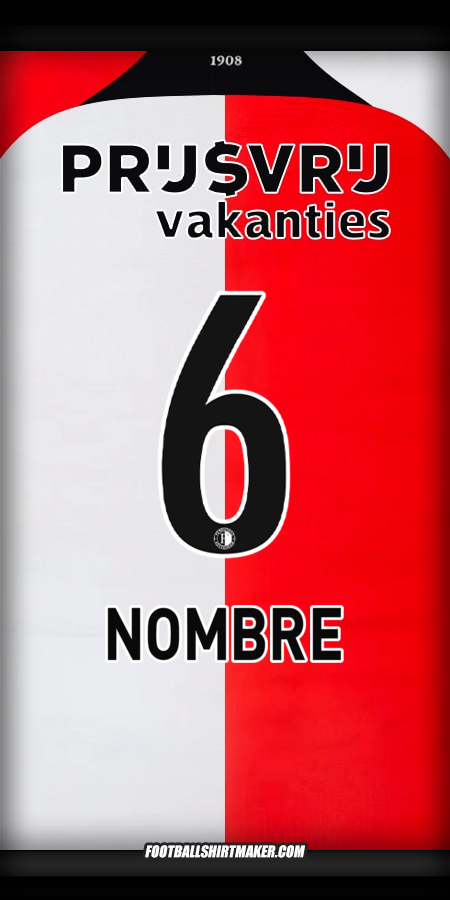 Jersey Feyenoord Rotterdam 2024/2025 -  nombre - 6
