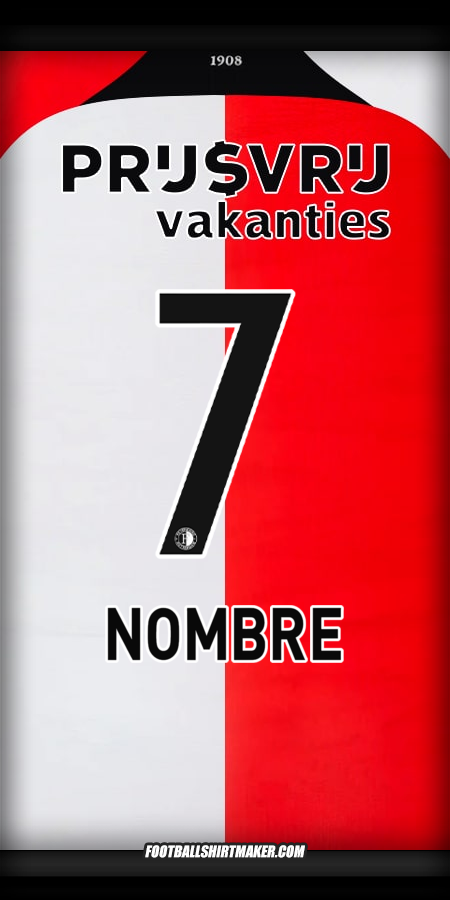 Jersey Feyenoord Rotterdam 2024/2025 -  nombre - 7