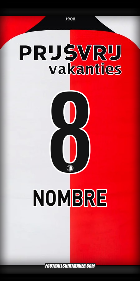 Jersey Feyenoord Rotterdam 2024/2025 -  nombre - 8
