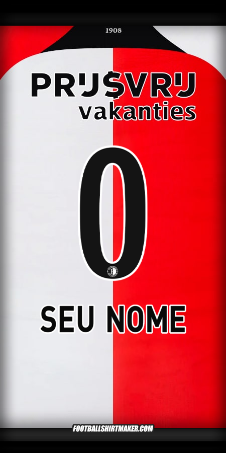 Camisa Feyenoord Rotterdam 2024/2025 -  seu nome - 0