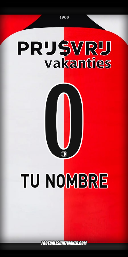 Jersey Feyenoord Rotterdam 2024/2025 -  tu nombre - 0