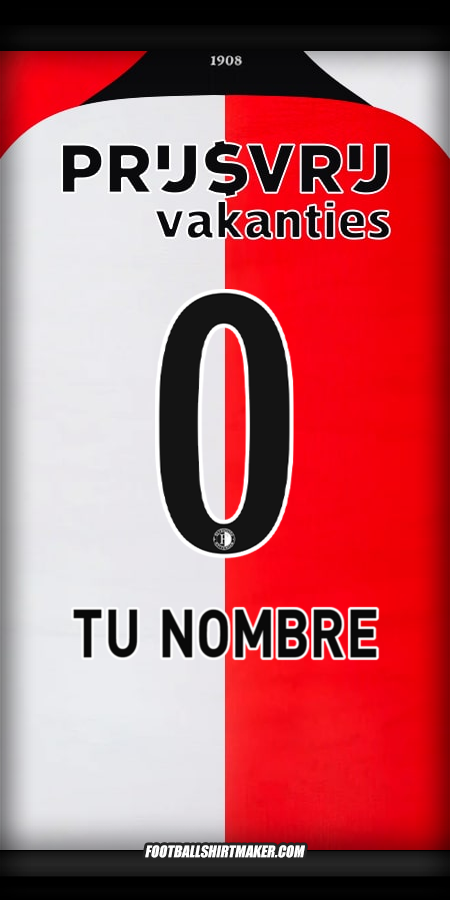 Camiseta Feyenoord Rotterdam 2024/2025 -  tu nombre - 0