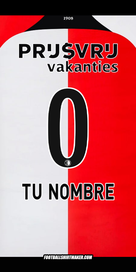 Camiseta Feyenoord Rotterdam 2024/2025 -  tu nombre - 0