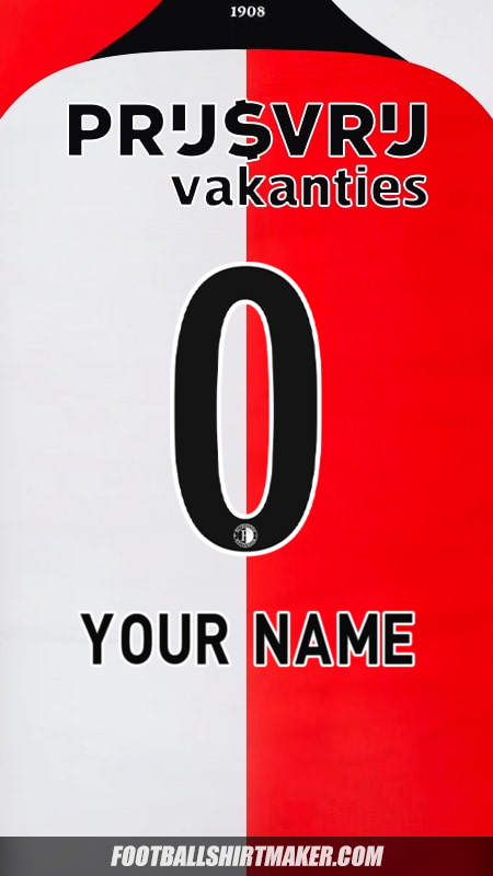 Jersey Feyenoord Rotterdam 2024/2025 -  your name - 0