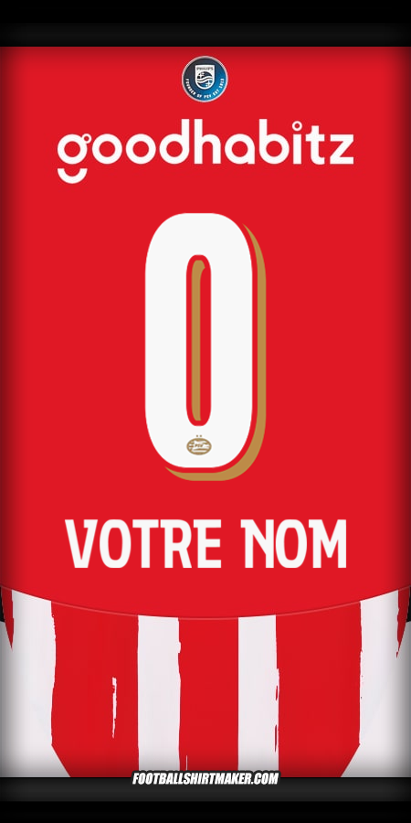 Maillot PSV 2024/2025 -  votre nom - 0