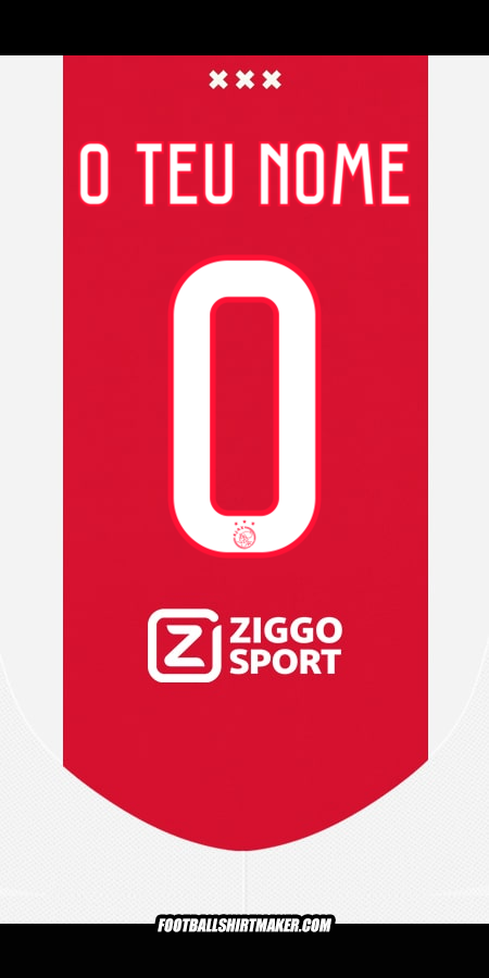 Camisola AFC Ajax 2024/2025 -  o teu nome - 0