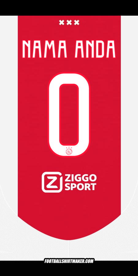Jersey AFC Ajax 2024/2025 -  nama anda - 0