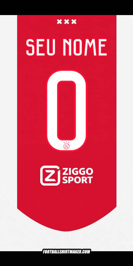 Camisa AFC Ajax 2024/2025 -  seu nome - 0