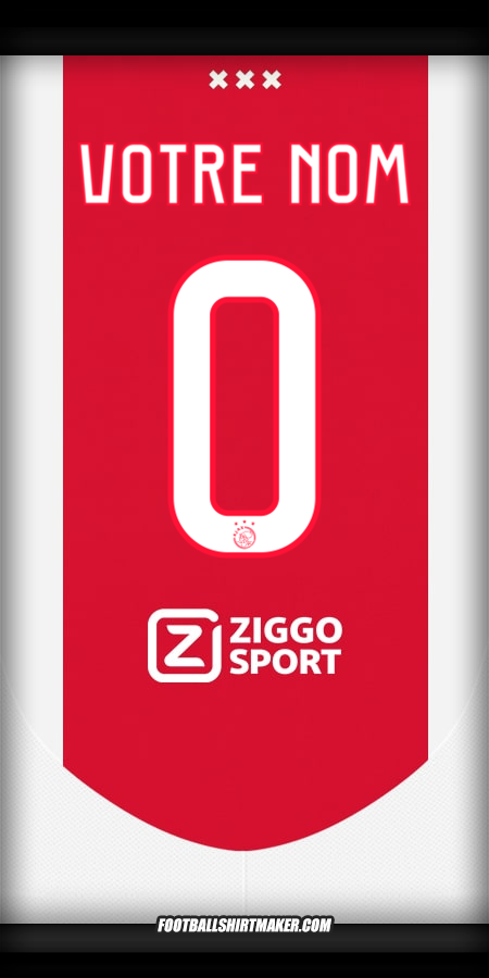 Maillot AFC Ajax 2024/2025 -  votre nom - 0