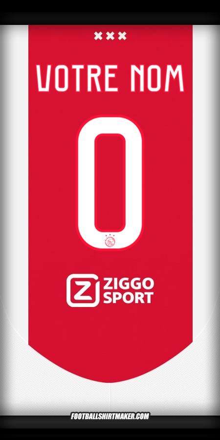 Maillot AFC Ajax 2024/2025 -  votre nom - 0