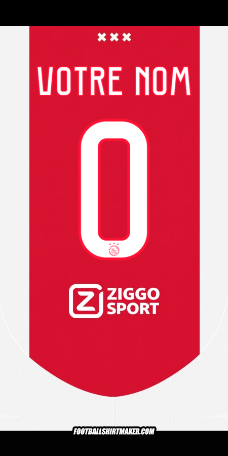 Maillot AFC Ajax 2024/2025 -  votre nom - 0