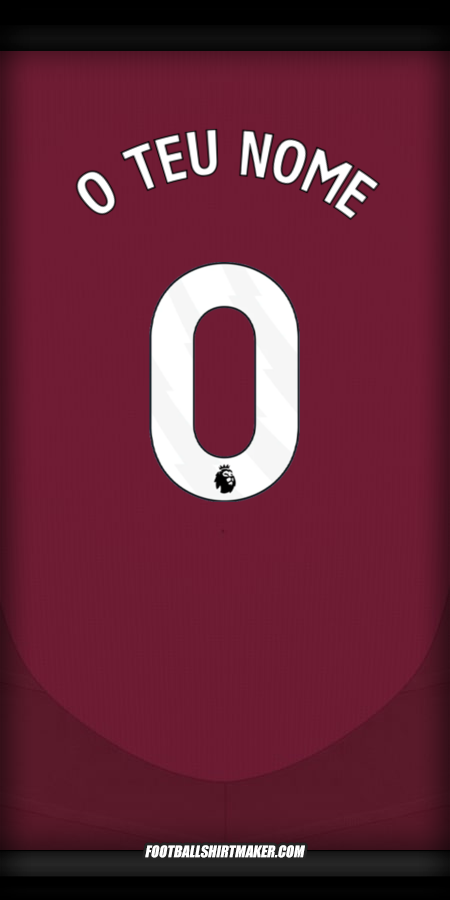 Camisola Aston Villa FC 2024/2025 -  o teu nome - 0