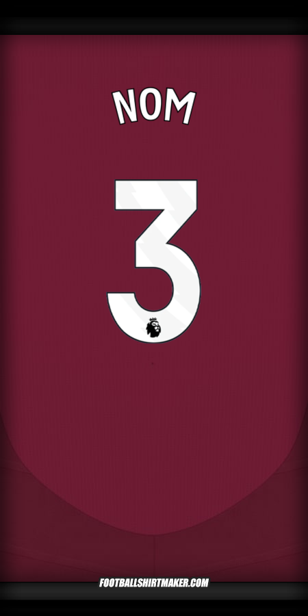 Maillot Aston Villa FC 2024/2025 -  nom - 3