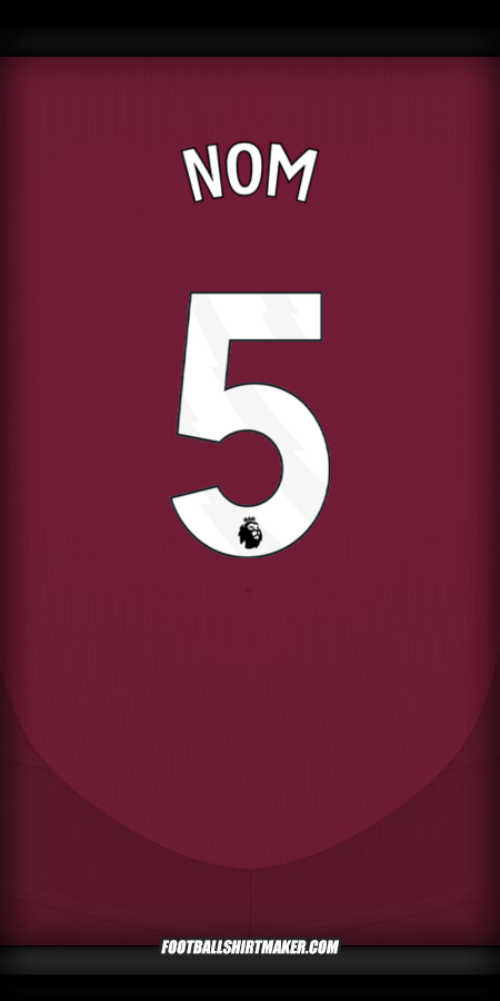 Maillot Aston Villa FC 2024/2025 -  nom - 5