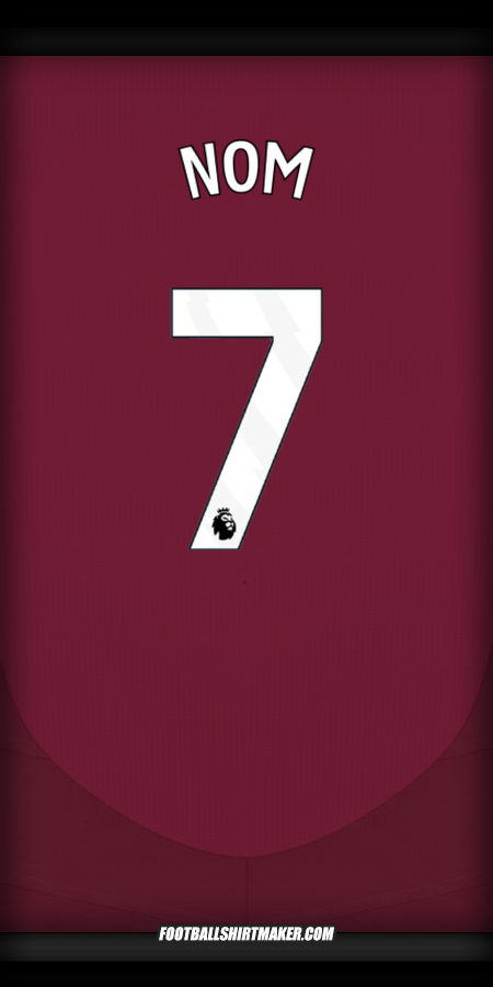 Maillot Aston Villa FC 2024/2025 -  nom - 7