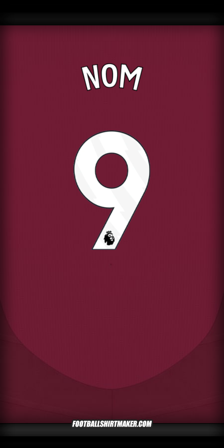Maillot Aston Villa FC 2024/2025 -  nom - 9