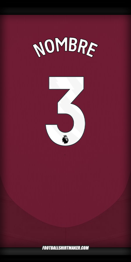 Jersey Aston Villa FC 2024/2025 -  nombre - 3