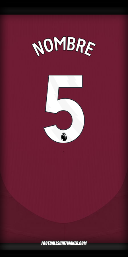 Jersey Aston Villa FC 2024/2025 -  nombre - 5