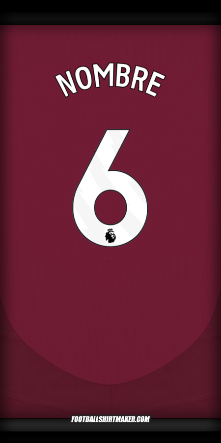 Jersey Aston Villa FC 2024/2025 -  nombre - 6