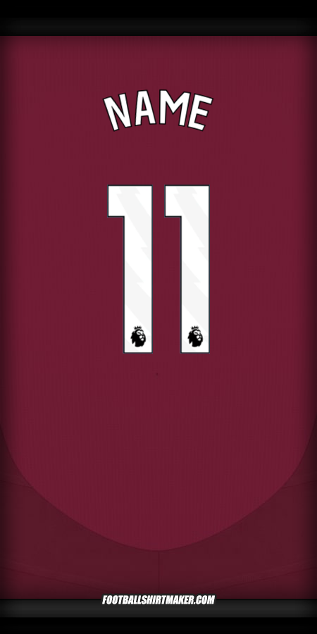 Shirt Aston Villa FC 2024/2025 -  name - 11