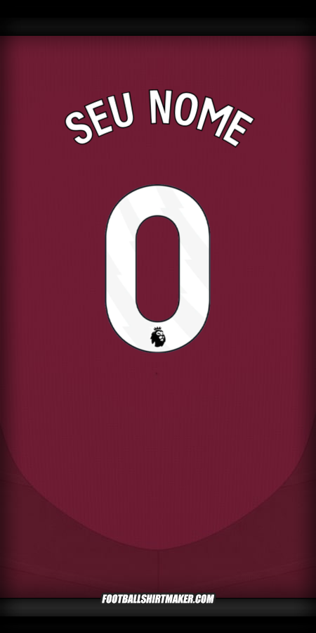 Camisa Aston Villa FC 2024/2025 -  seu nome - 0